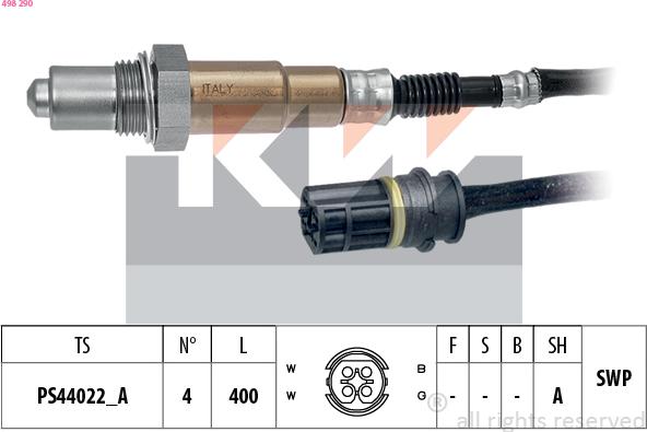 KW 498 290 - Lambda-sonda www.molydon.hr