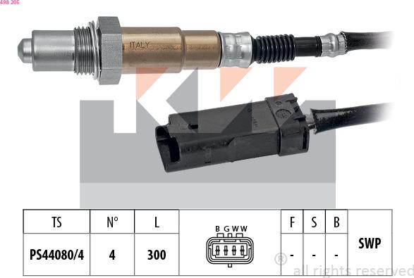 KW 498 205 - Lambda-sonda www.molydon.hr