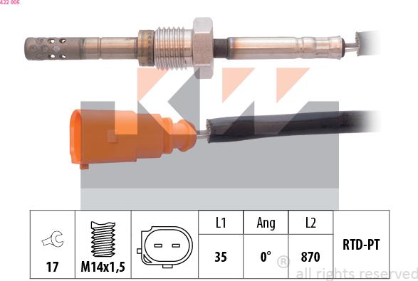 KW 422 005 - Senzor, temperatura Ispušnih plinova www.molydon.hr