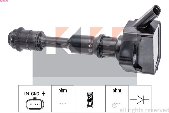 KW 470 637 - Indukcioni kalem (bobina) www.molydon.hr