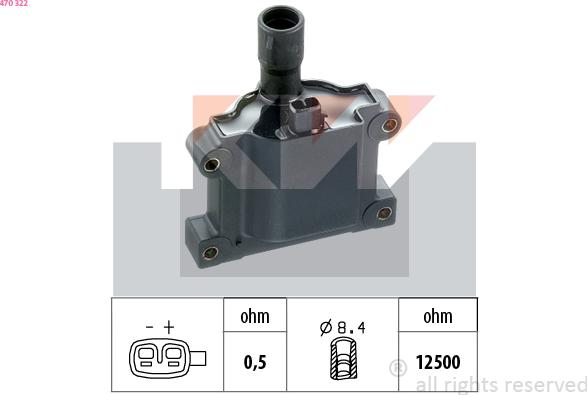 KW 470 322 - Indukcioni kalem (bobina) www.molydon.hr