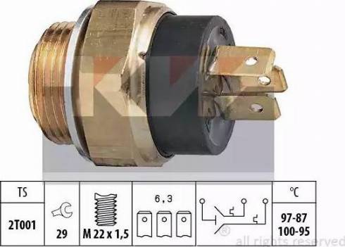 KW 550 613 - Prekidač temperature, ventilator radijatora / klima uređaja www.molydon.hr