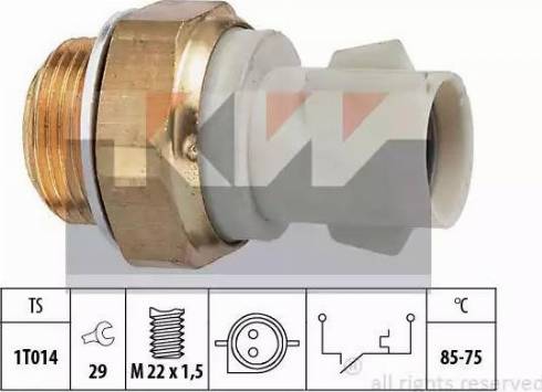 KW 550 130 - Prekidač temperature, ventilator radijatora / klima uređaja www.molydon.hr