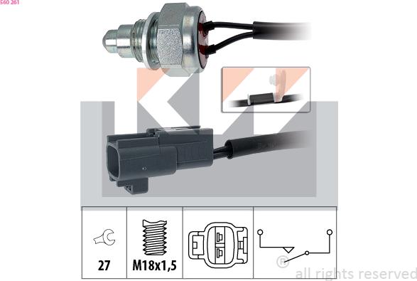 KW 560 261 - Prekidač, rikverc svjetlo www.molydon.hr