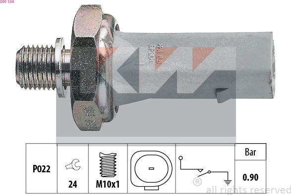 KW 500 134 - Senzor, pritisak ulja www.molydon.hr