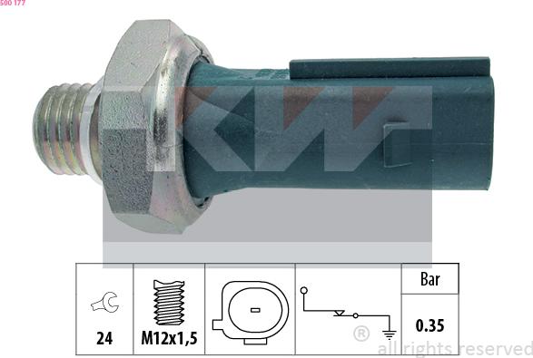 KW 500 177 - Senzor, pritisak ulja www.molydon.hr