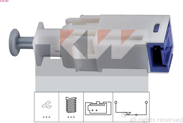 KW 510 241 - Prekidač, aktiviranje kvacila (GRA-uredj za regul brzine) www.molydon.hr