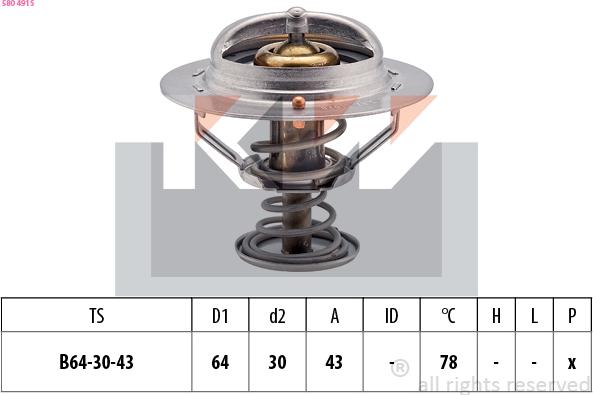 KW 580 491S - Termostat, rashladna tekućinu www.molydon.hr