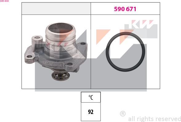 KW 580 458 - Termostat, rashladna tekućinu www.molydon.hr