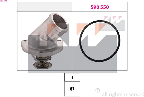 KW 580 402 - Termostat, rashladna tekućinu www.molydon.hr