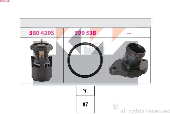 KW 580 559K - Termostat, rashladna tekućinu www.molydon.hr