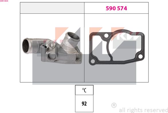 KW 580 664 - Termostat, rashladna tekućinu www.molydon.hr