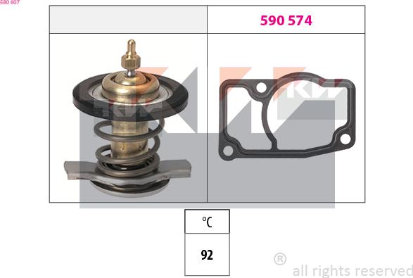 KW 580 607 - Termostat, rashladna tekućinu www.molydon.hr