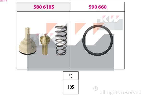 KW 580 618 - Termostat, rashladna tekućinu www.molydon.hr