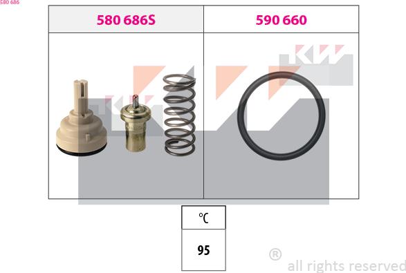 KW 580 686 - Termostat, rashladna tekućinu www.molydon.hr