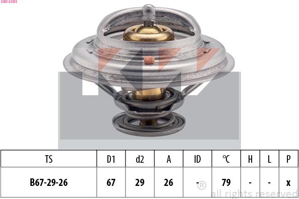 KW 580 638S - Termostat, rashladna tekućinu www.molydon.hr