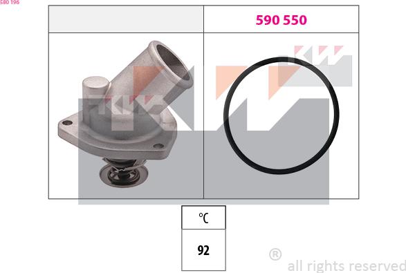 KW 580 196 - Termostat, rashladna tekućinu www.molydon.hr