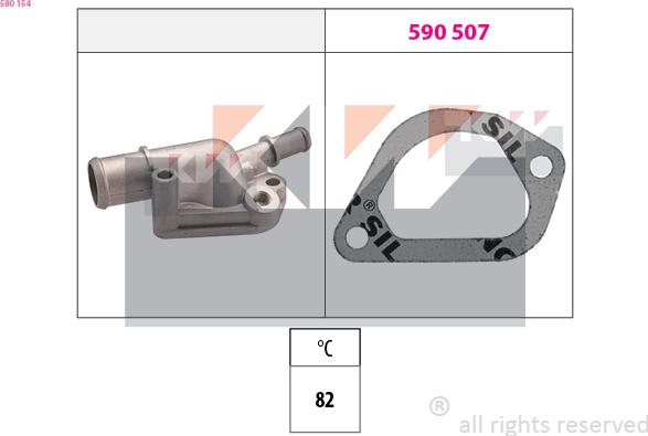 KW 580 154 - Termostat, rashladna tekućinu www.molydon.hr