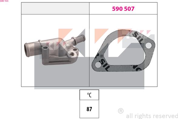 KW 580 155 - Termostat, rashladna tekućinu www.molydon.hr