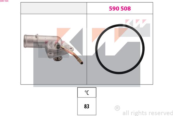 KW 580 164 - Termostat, rashladna tekućinu www.molydon.hr