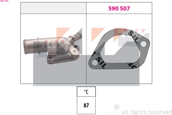 KW 580 160 - Termostat, rashladna tekućinu www.molydon.hr