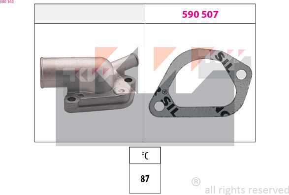 KW 580 163 - Termostat, rashladna tekućinu www.molydon.hr