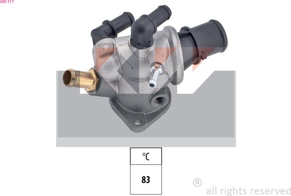 KW 580 117 - Termostat, rashladna tekućinu www.molydon.hr