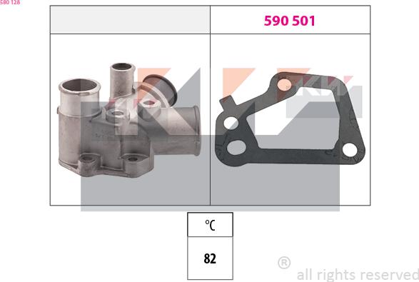 KW 580 128 - Termostat, rashladna tekućinu www.molydon.hr