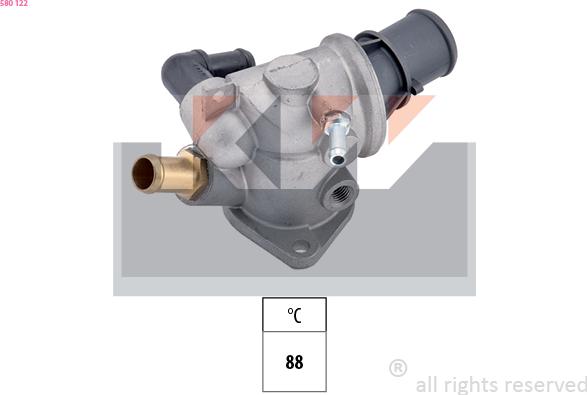 KW 580 122 - Termostat, rashladna tekućinu www.molydon.hr