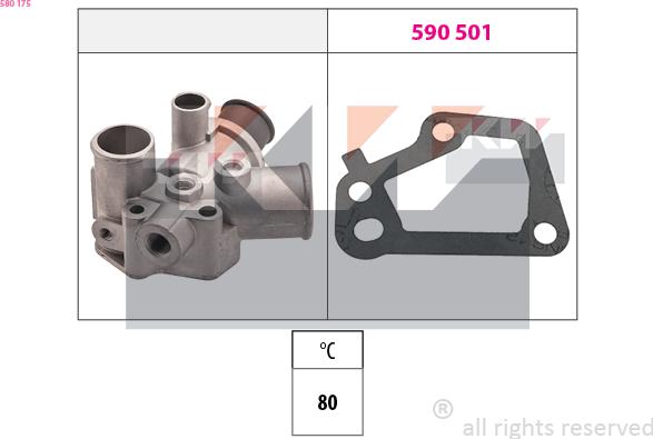 KW 580 175 - Termostat, rashladna tekućinu www.molydon.hr