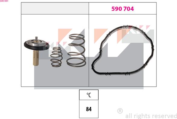 KW 580 841 - Termostat, rashladna tekućinu www.molydon.hr