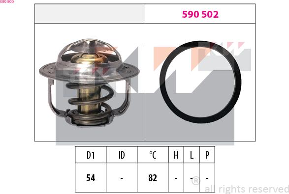 KW 580 800 - Termostat, rashladna tekućinu www.molydon.hr