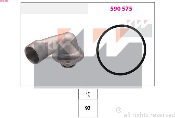 KW 580 349 - Termostat, rashladna tekućinu www.molydon.hr