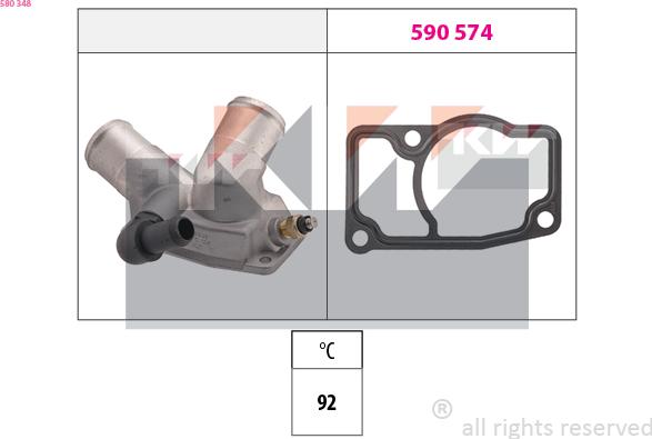 KW 580 348 - Termostat, rashladna tekućinu www.molydon.hr