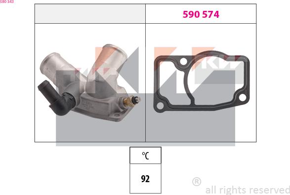 KW 580 343 - Termostat, rashladna tekućinu www.molydon.hr