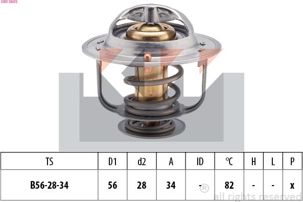 KW 580 360S - Termostat, rashladna tekućinu www.molydon.hr