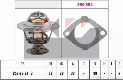 KW 580 387 - Termostat, rashladna tekućinu www.molydon.hr