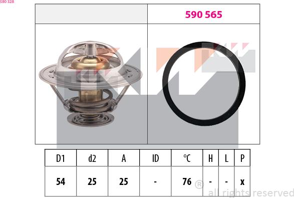 KW 580 328 - Termostat, rashladna tekućinu www.molydon.hr