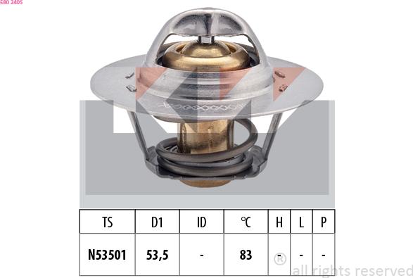 KW 580 240S - Termostat, rashladna tekućinu www.molydon.hr