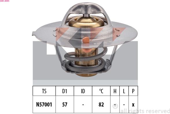 KW 580 209S - Termostat, rashladna tekućinu www.molydon.hr