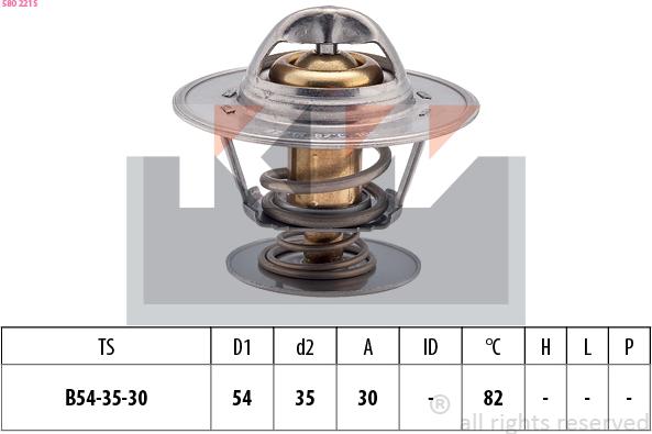 KW 580 221S - Termostat, rashladna tekućinu www.molydon.hr