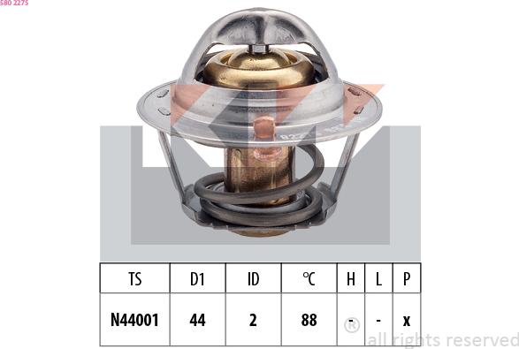 KW 580 227S - Termostat, rashladna tekućinu www.molydon.hr