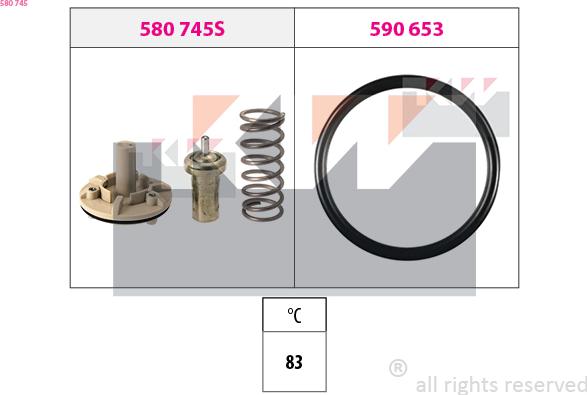 KW 580 745 - Termostat, rashladna tekućinu www.molydon.hr