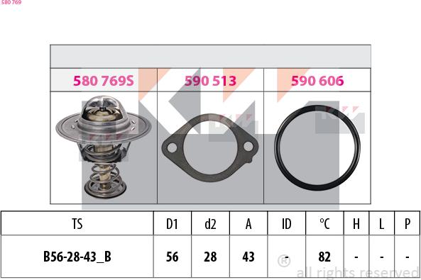 KW 580 769 - Termostat, rashladna tekućinu www.molydon.hr