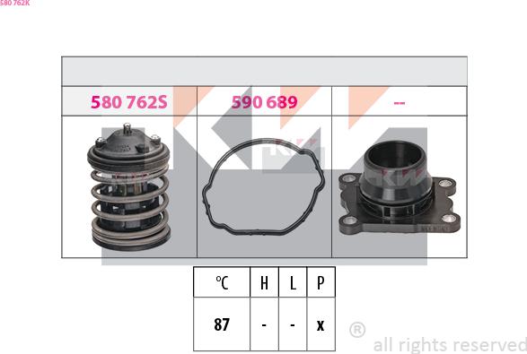 KW 580 762K - Termostat, rashladna tekućinu www.molydon.hr