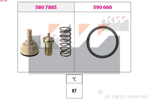 KW 580 788 - Termostat, rashladna tekućinu www.molydon.hr