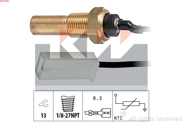 KW 530 250 - Senzor, temperatura ulja www.molydon.hr