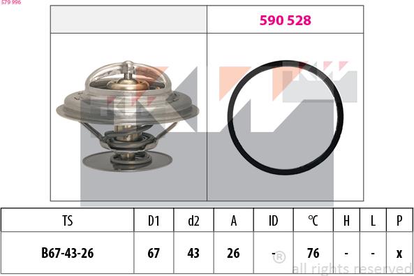 KW 579 996 - Termostat, rashladna tekućinu www.molydon.hr