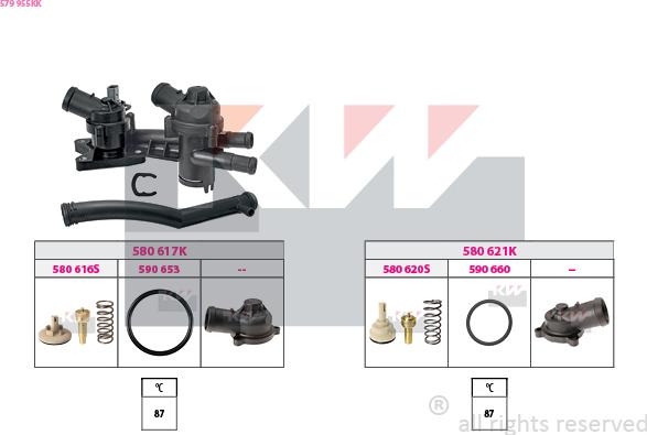 KW 579 955KK - Termostat, rashladna tekućinu www.molydon.hr