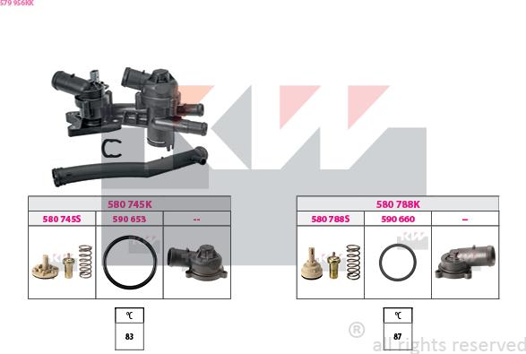 KW 579 956KK - Termostat, rashladna tekućinu www.molydon.hr